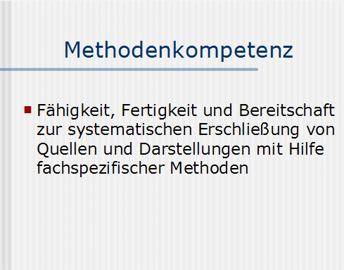 Methodenkompetenz