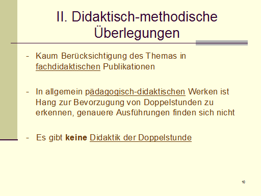 Didaktisch-methodische Überlegungen