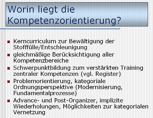 Kompetenzorientierung
