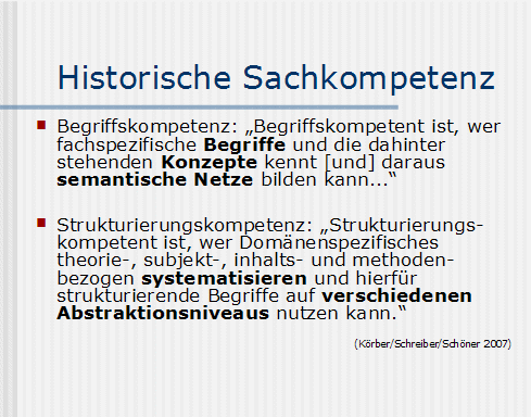 Historische Sachkompetenz
