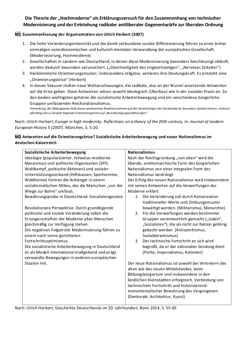 Arbeitsblatt Problematisierung