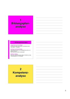 Bildungsplananalyse, Kompetenzanalyse