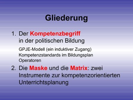 Gliederung