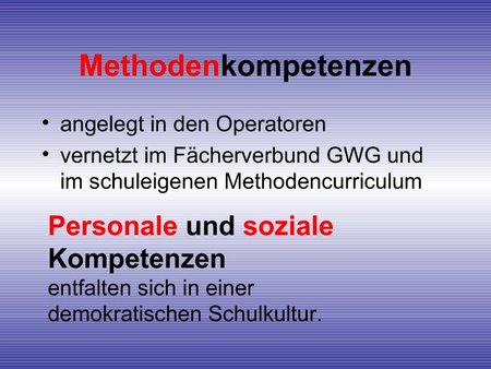 Methodenkompetenzen