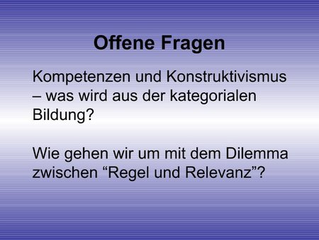 Offene Fragen