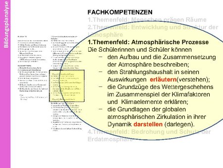 Standard 10 Geographie im Kontext anderer Standards