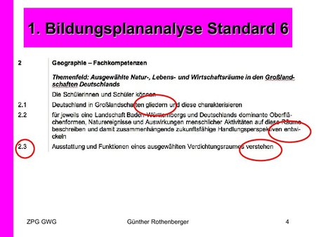 Bildungsplananalyse Standard 6