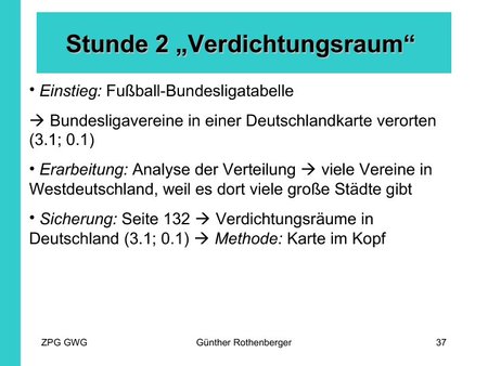 Verdichtungsraum - Stunde 2