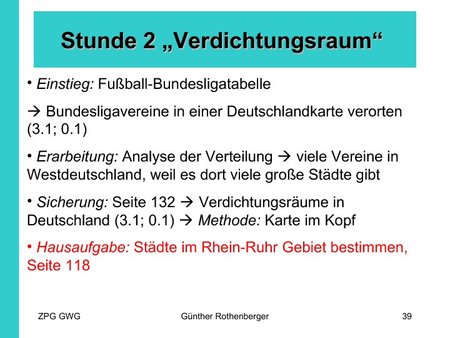 Verdichtungsraum - Stunde 2: HA