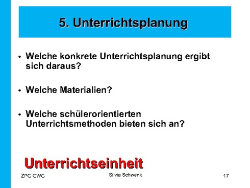 Unterrichtsplanung