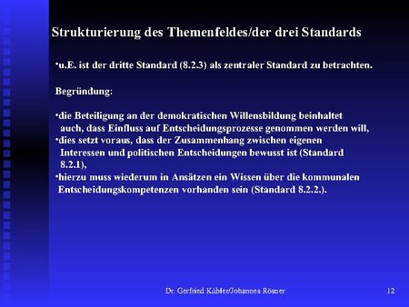 Strukturierung des Themenfeldes