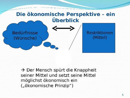 Die ökonomische Perspektive - ein Überblick