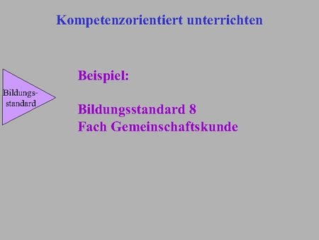 Beispiel: Bildungsstandard 8 GemK