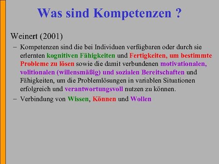 Weinert: Willen, Bereitschaft, Verantwortung