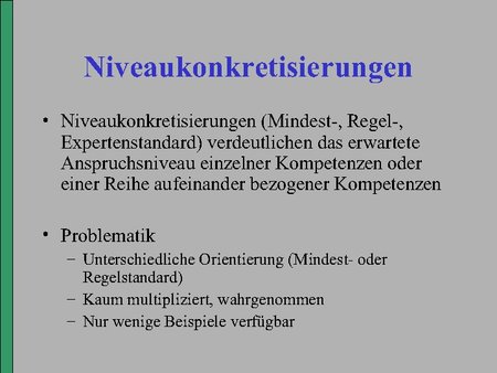Niveaukonkretisierungen (NIKOS)