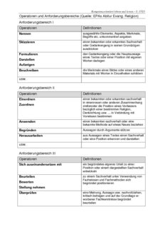 Operatoren und Anforderungsbereiche (EPAs)