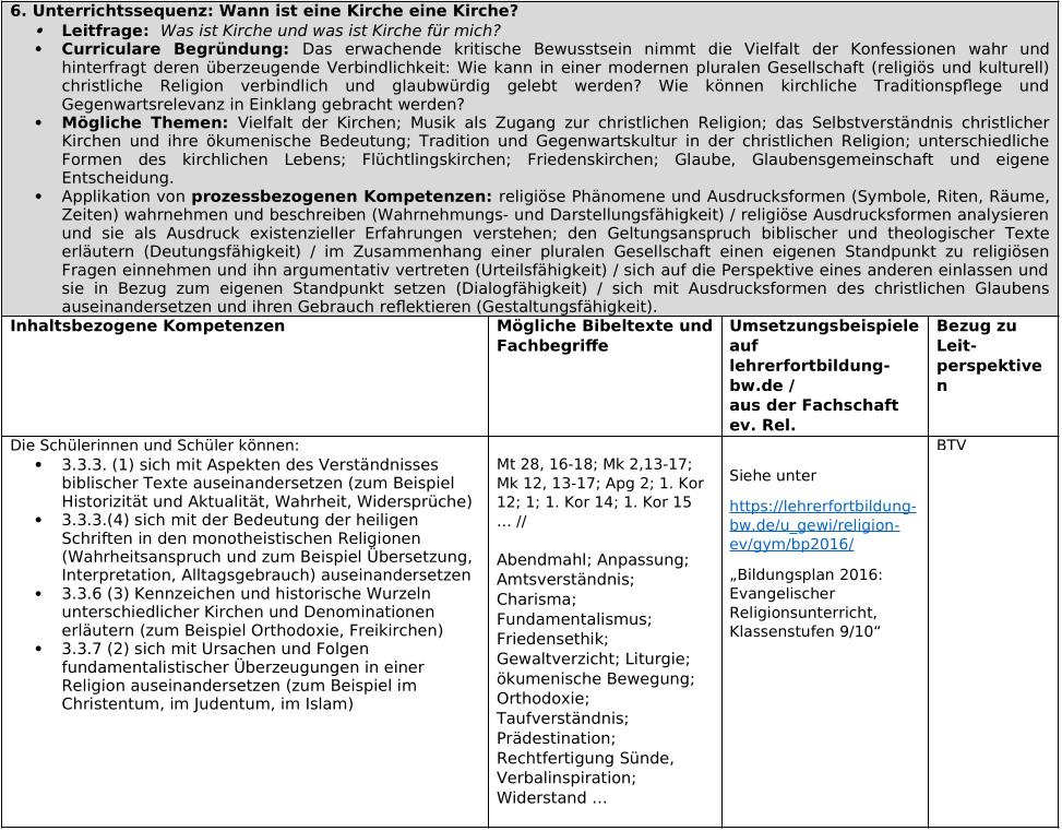 Unterrichtssequenz 6