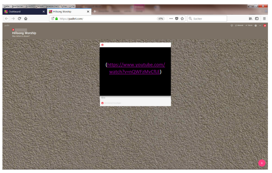 Padlet mit Video