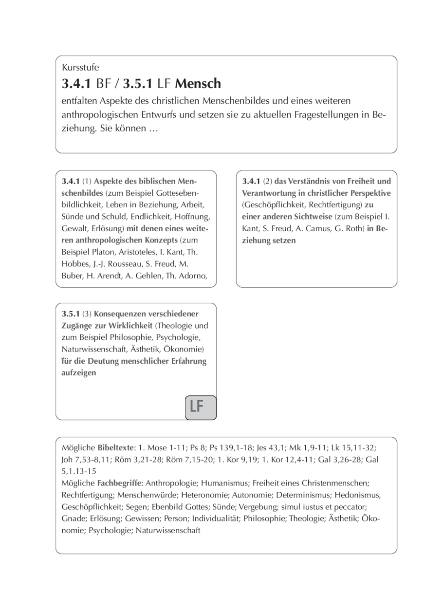 Bildungsplan für Kärtchenlegen, Seite 1