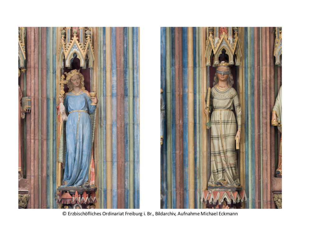 Figuren aus der Eingangshalle des Freiburger Münsters