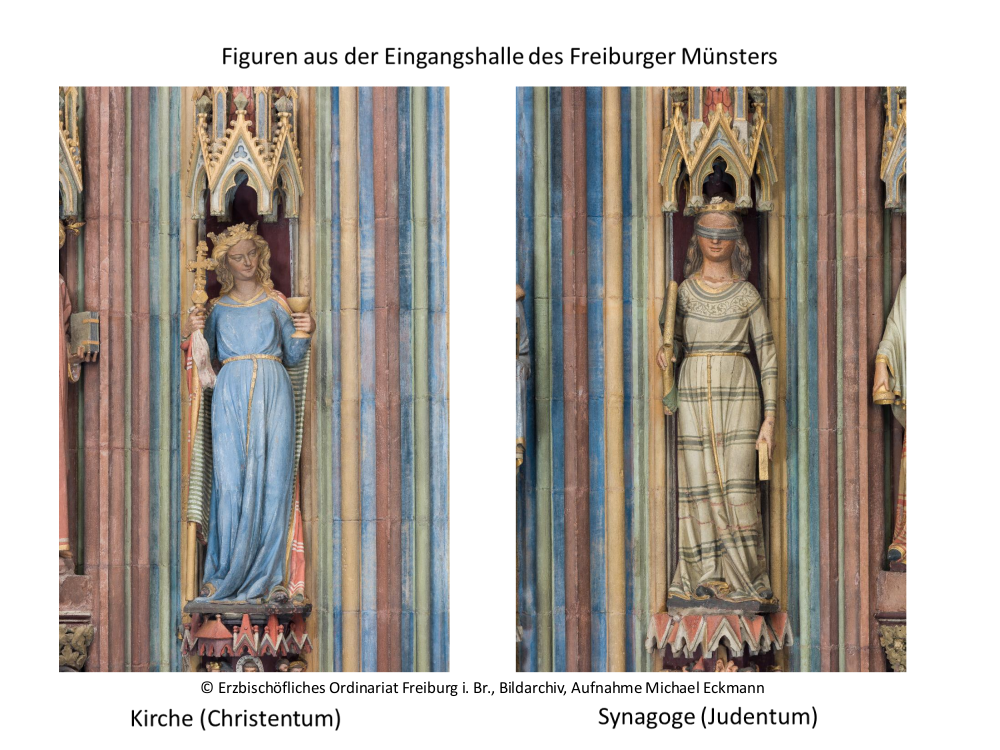Figuren aus der Eingangshalle des Freiburger Münsters