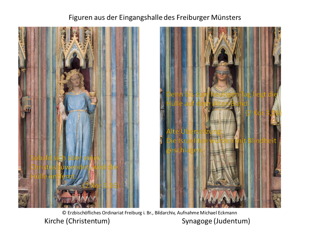 Figuren aus der Eingangshalle des Freiburger Münsters