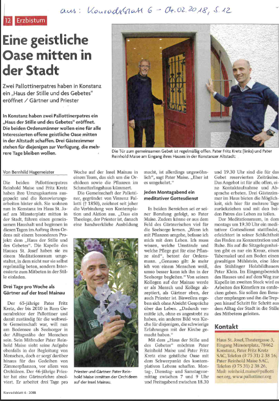 Artikel im Konradsblatt