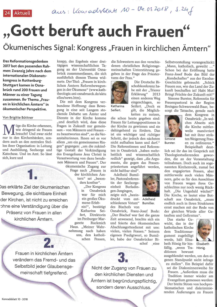 Artikel im Konradsblatt
