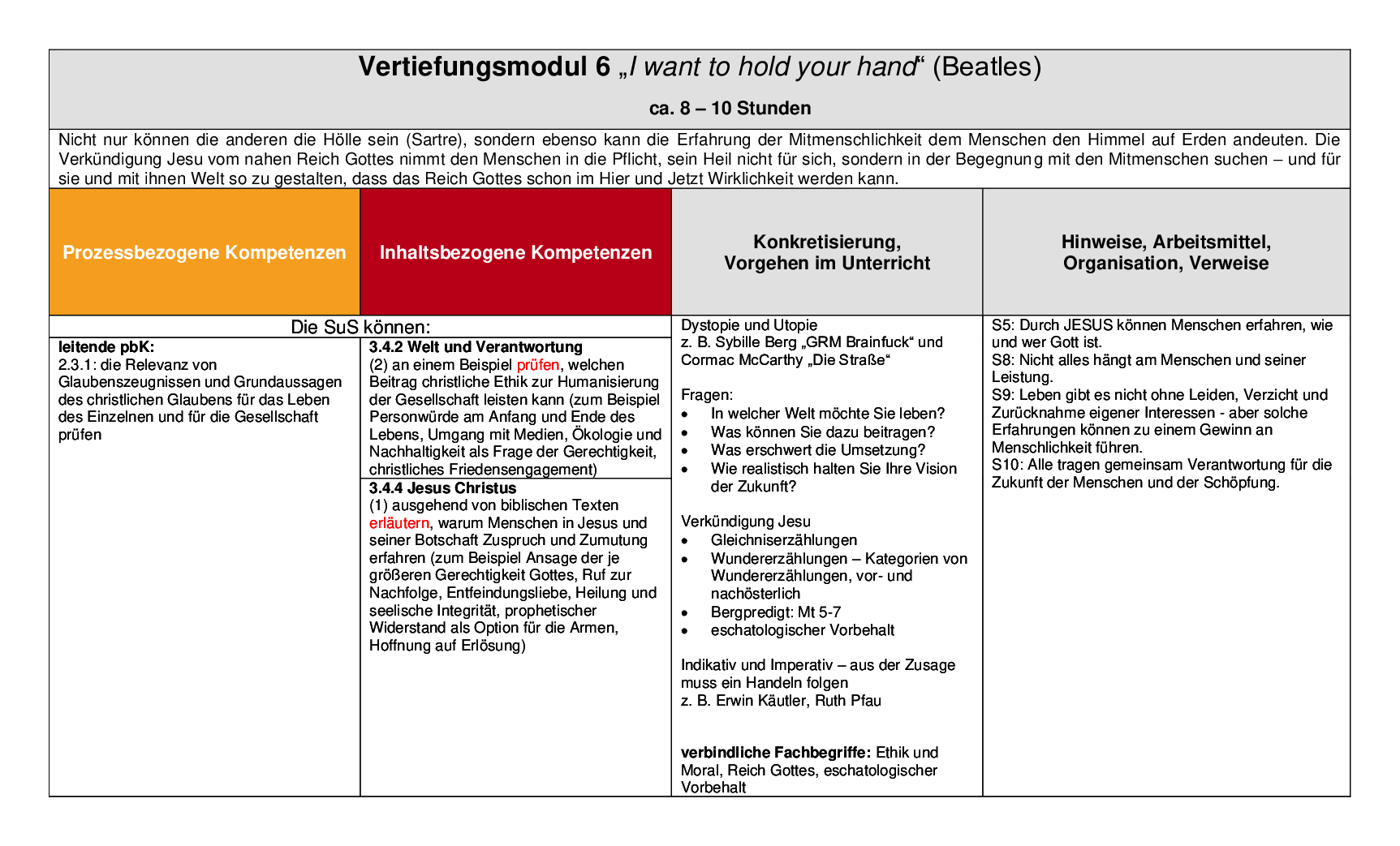 Beispielcurriculum 2 im Basisfach, Seite 11