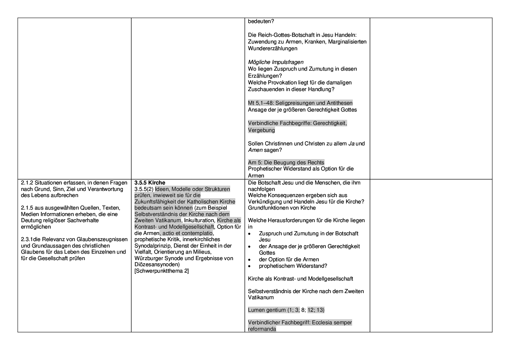 Beispielcurriculum 2 im Leistungsfach, Seite 9