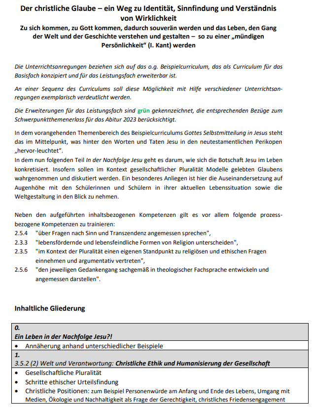 Vorschau Seite_1 des PDF-Dokuments im Download: Der christliche Glaube - ein Weg zu Identität, Sinnfindung und Verständnis von Wirklichkeit