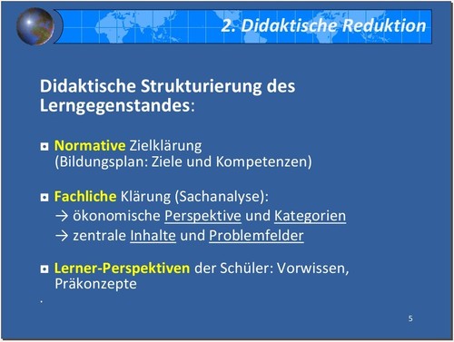 didaktische Reduktion