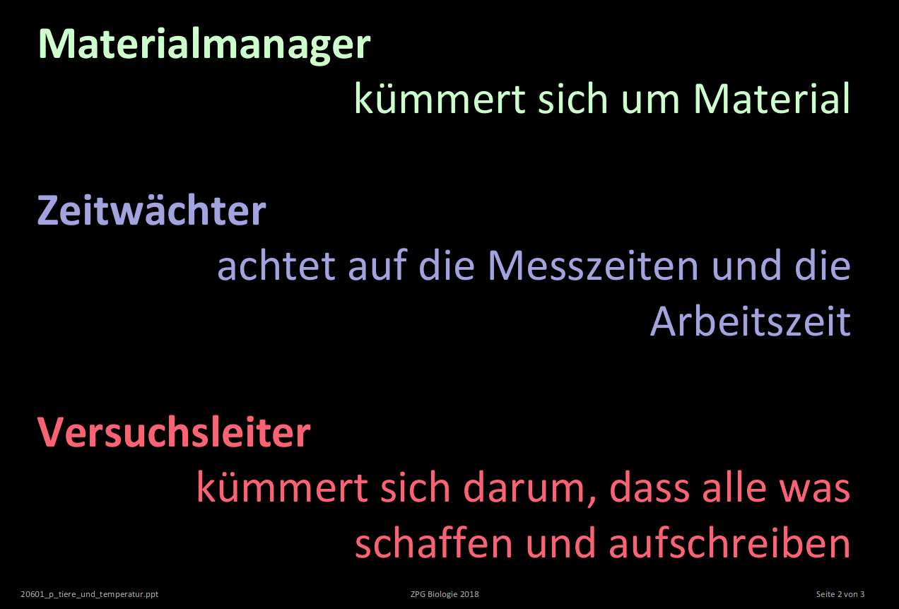 Präsentation Tiere und Temperatur