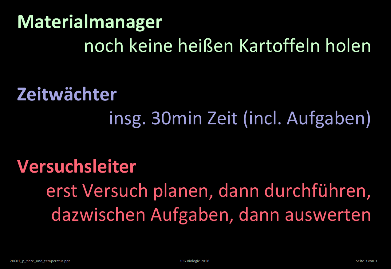 Präsentation Tiere und Temperatur