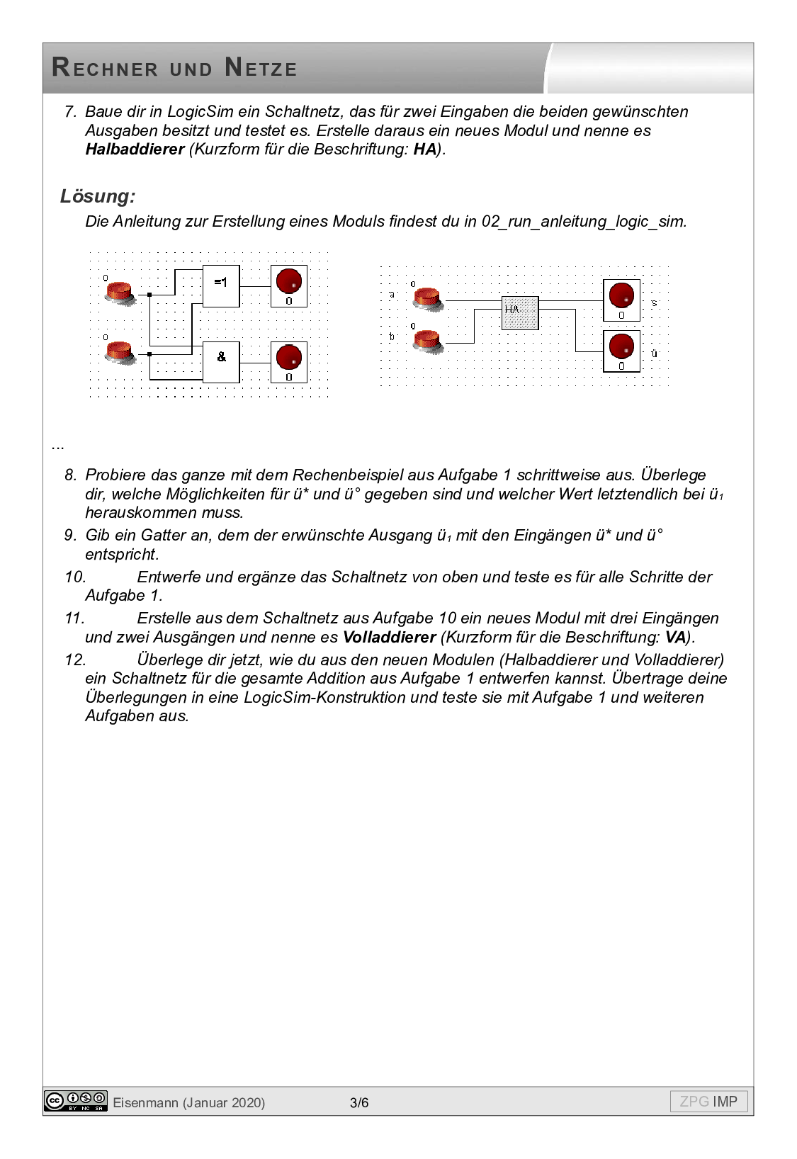 Addierer: Lösung, Seite 3