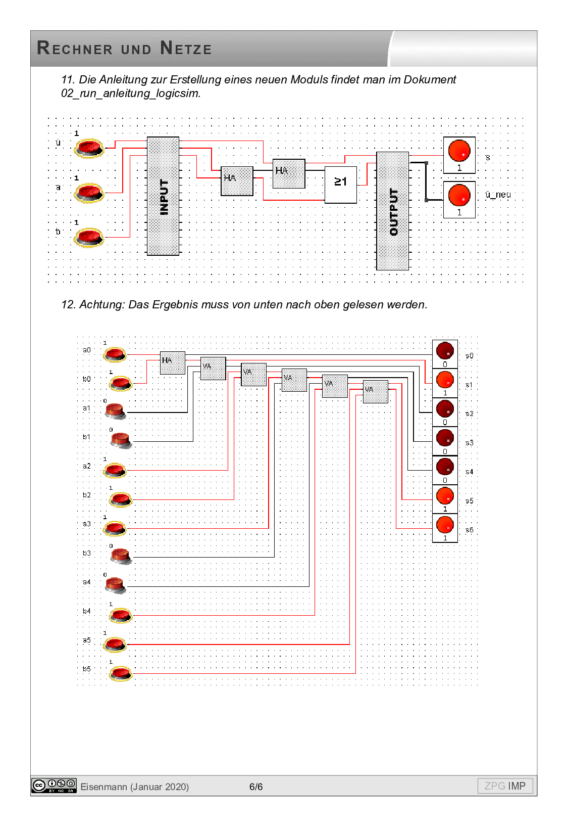 Addierer: Lösung, Seite 6