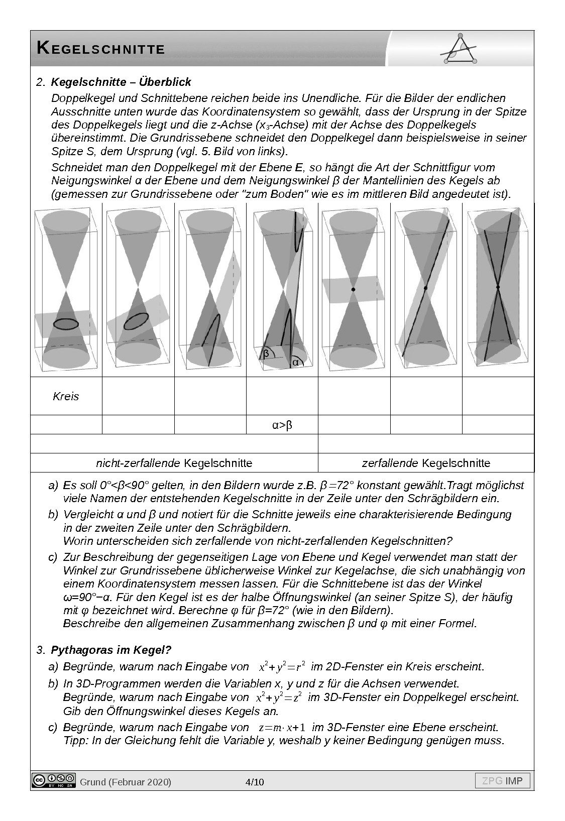 Kegelschnitte: Lösung, Seite 4