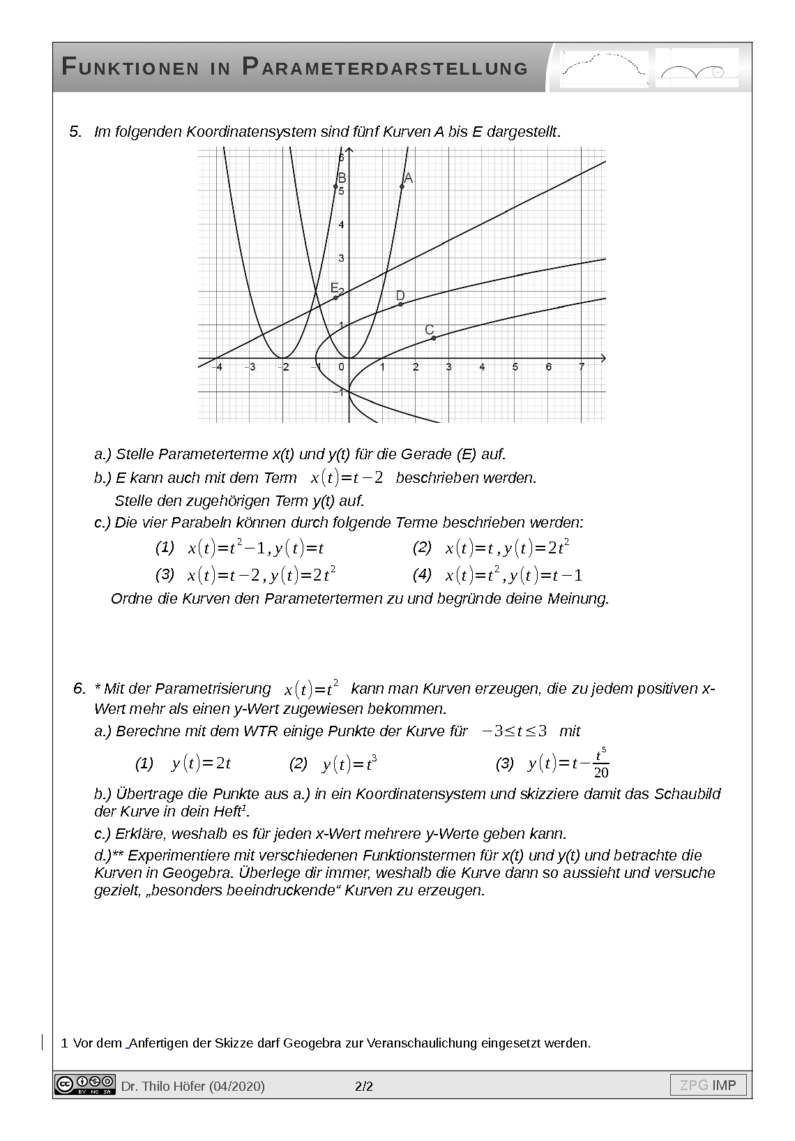 Funktionen parametrisieren, Seite 2