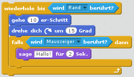 Ein Scratch-Programmabschnitt