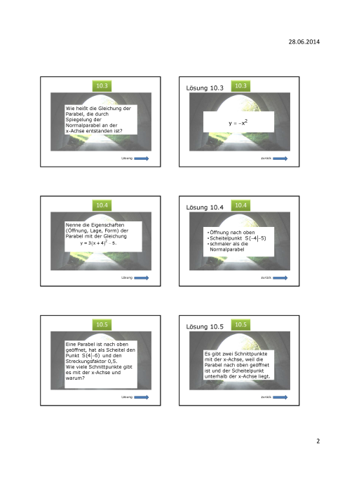 Powerpoint: Magische Parabelwand