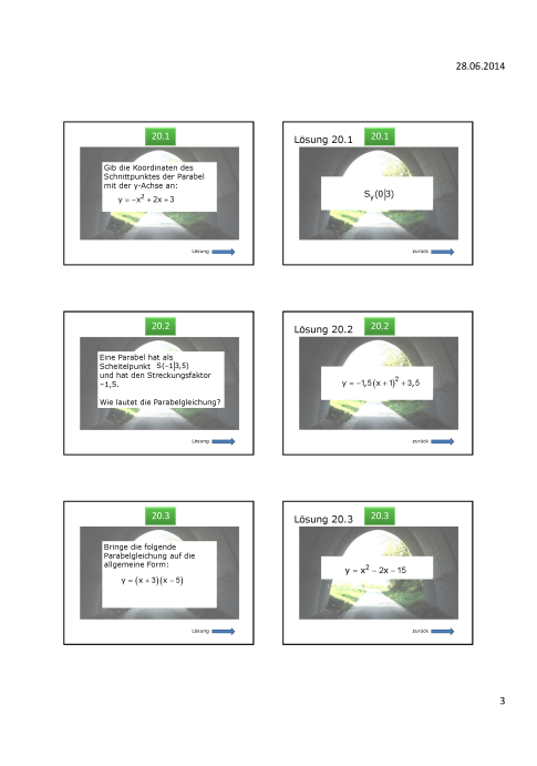 Powerpoint: Magische Parabelwand