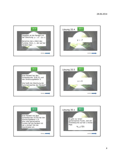 Powerpoint: Magische Parabelwand