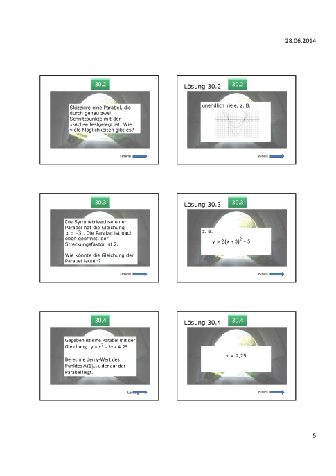 Powerpoint: Magische Parabelwand