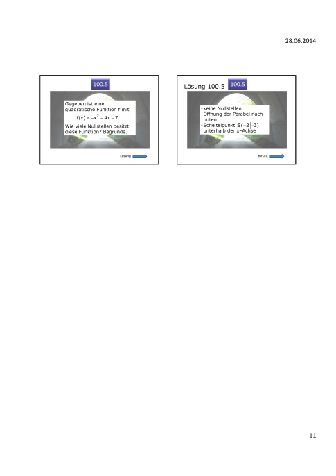 Powerpoint: Magische Parabelwand