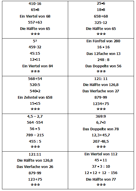 Grundrechenarten schwer
