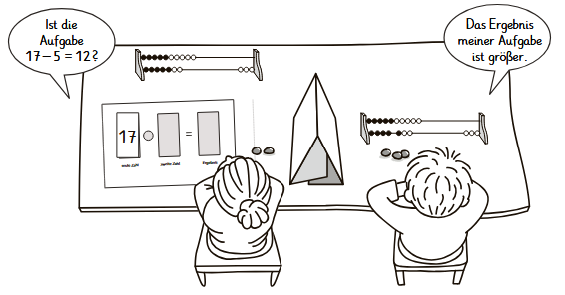 Lernende am Schultisch