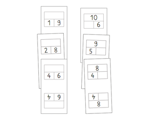Zerlegungskarten – Beispiel / Startaufbau