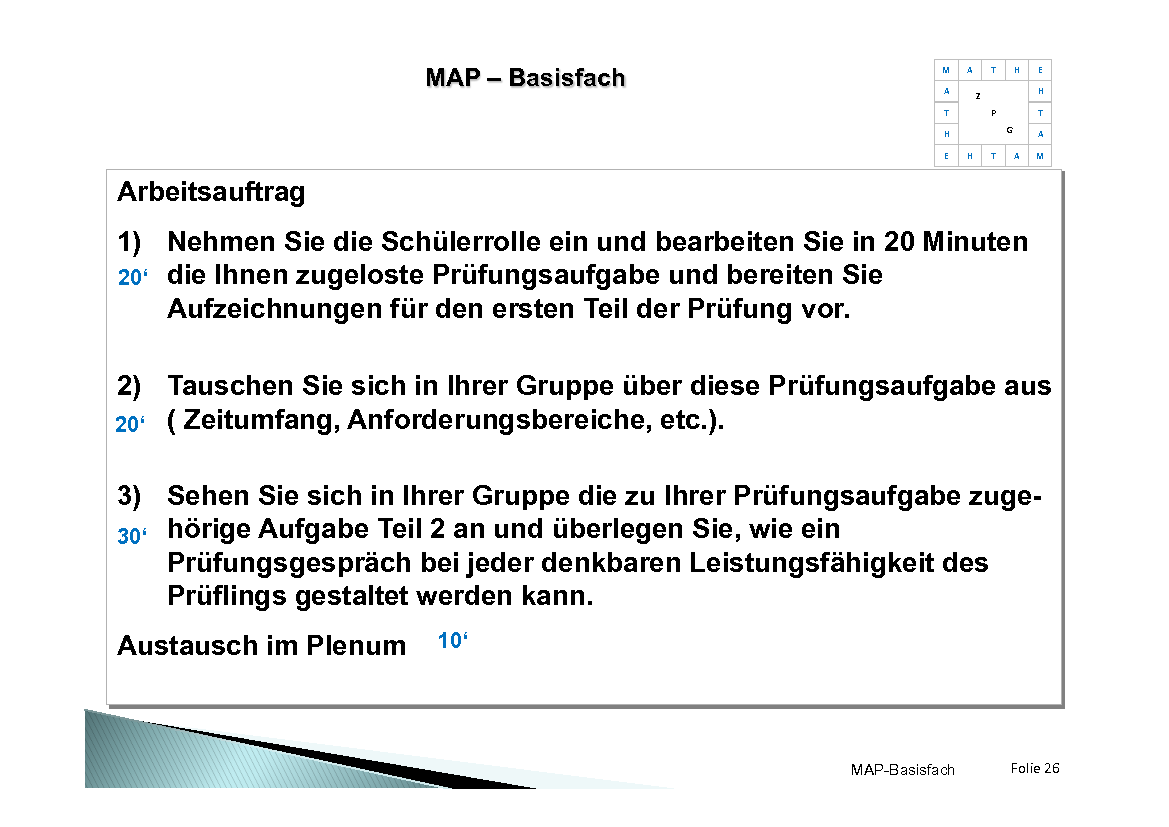 Präsentation Mündliche Abiturprüfung Basisfach