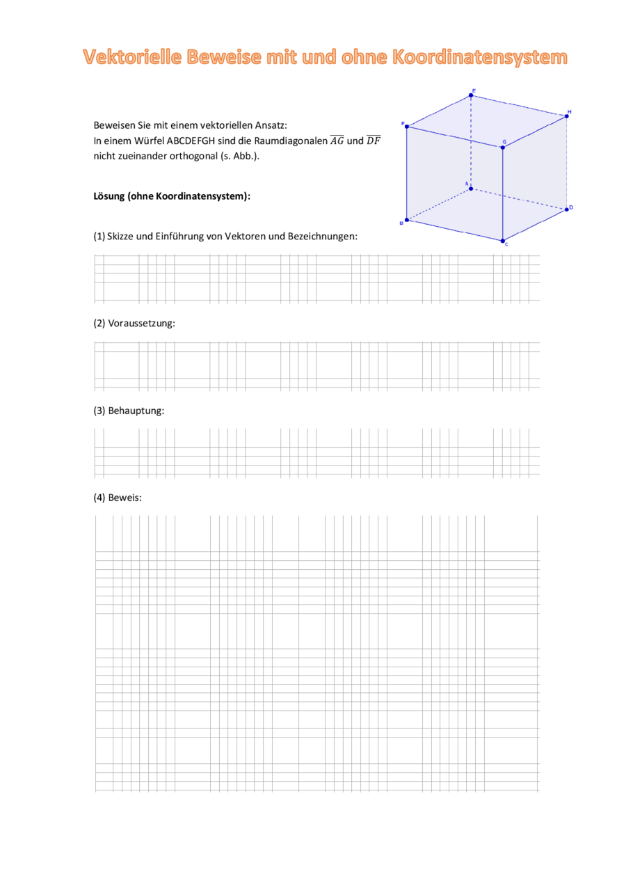 Vektorielle Beweise mit und ohne Koordinatensystem, Seite 1