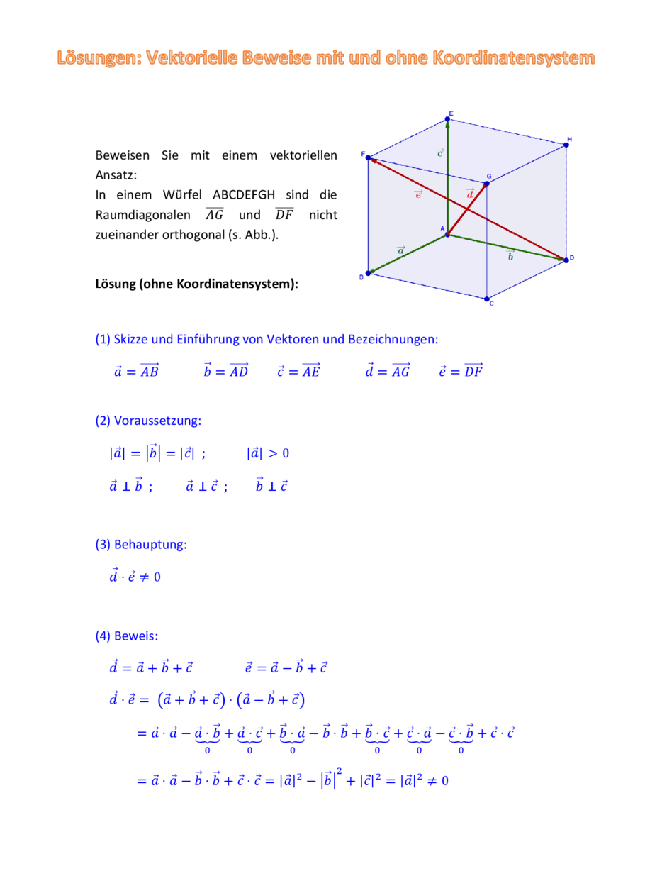 Vektorielle Beweise mit und ohne Koordinatensystem, Seite 3